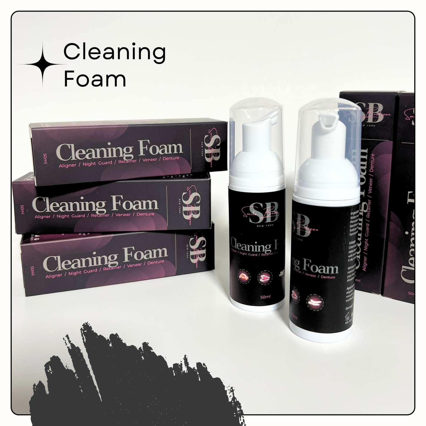 Dental Appliance Cleaning & Whitening Foam - Smile Boutique NY