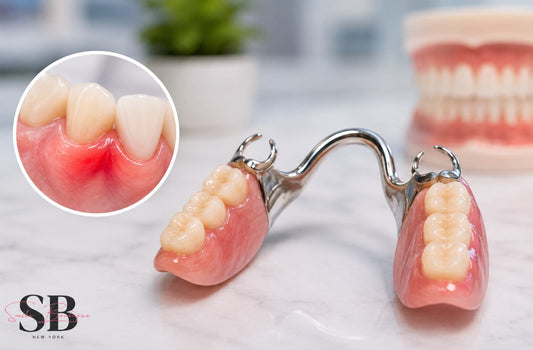 A new partial denture may cause temporary gum soreness, pressure, or tender spots while your mouth adjusts - Smile Boutique NY