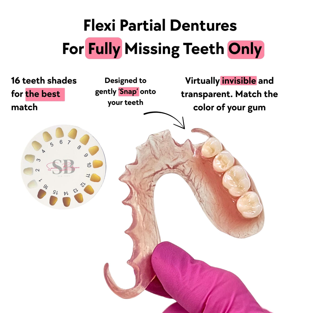 Flexible Partial Denture — 2–5 Teeth